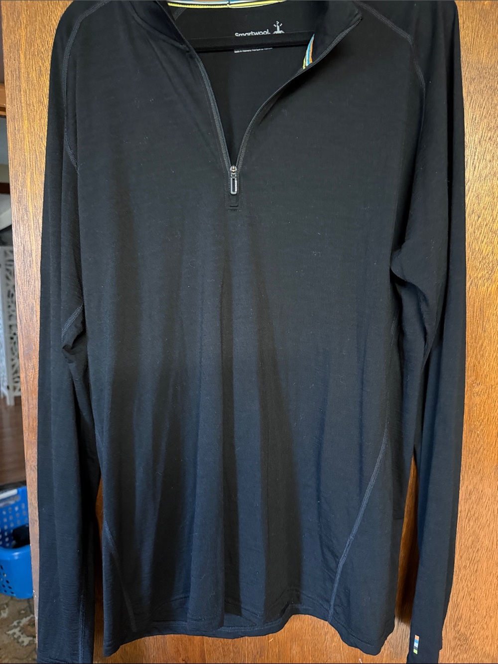 Smartwool Men’s Black Quarter-Zip Merino Blend Pullover